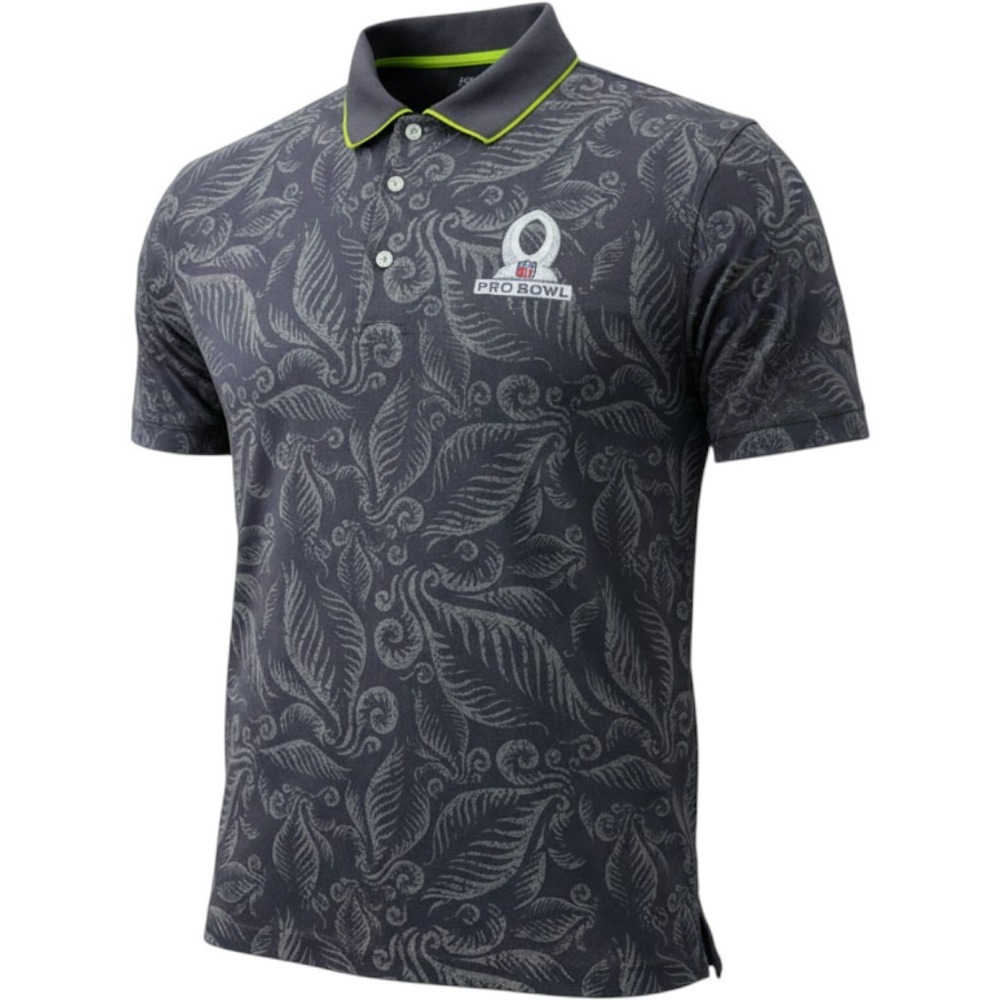 NFL Team Apparel 2014 Pro Bowl Hawaii Floral Polo Men's S Gray NWT